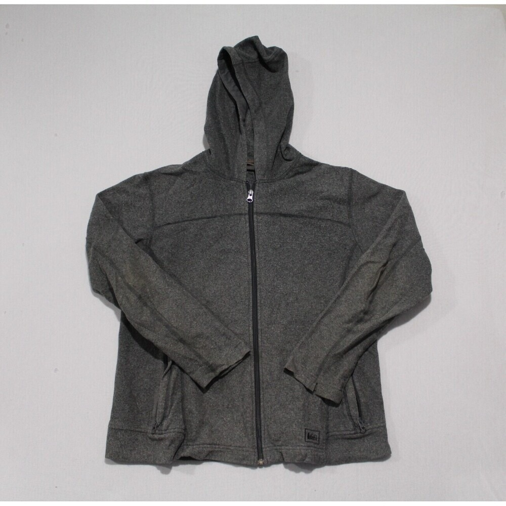 REI Women Gray Hoodie Sweater Long Sleeve Size Large